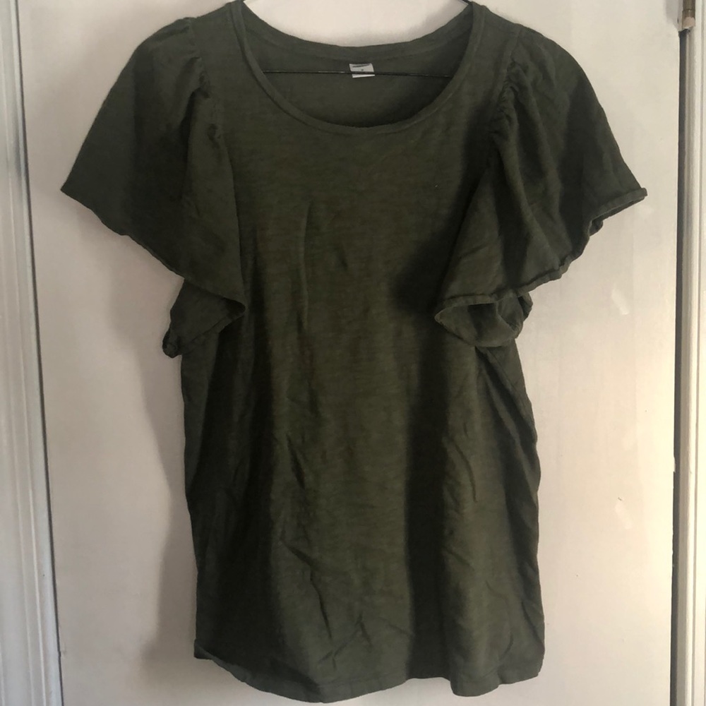 Heathered bell sleeve t-shirt